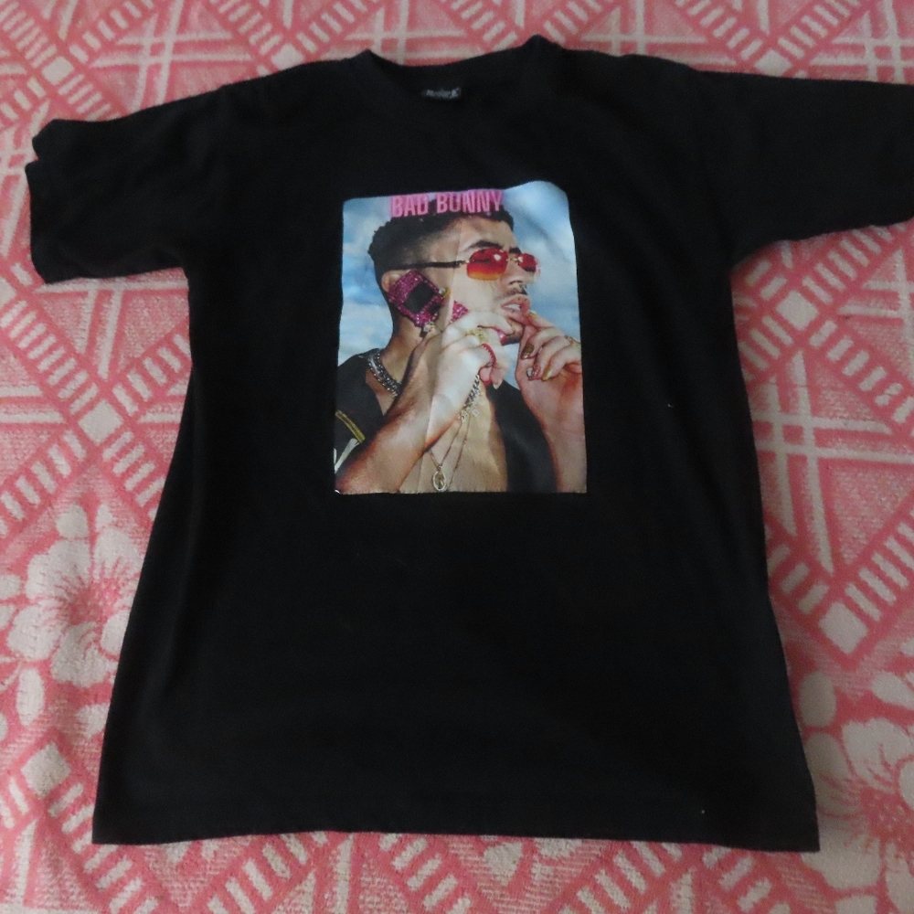 Bad Bunny On Phone tshirt Gemrock M #1